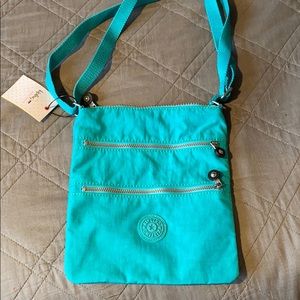 Kipling Keiko crossbody purse cool turquoise new